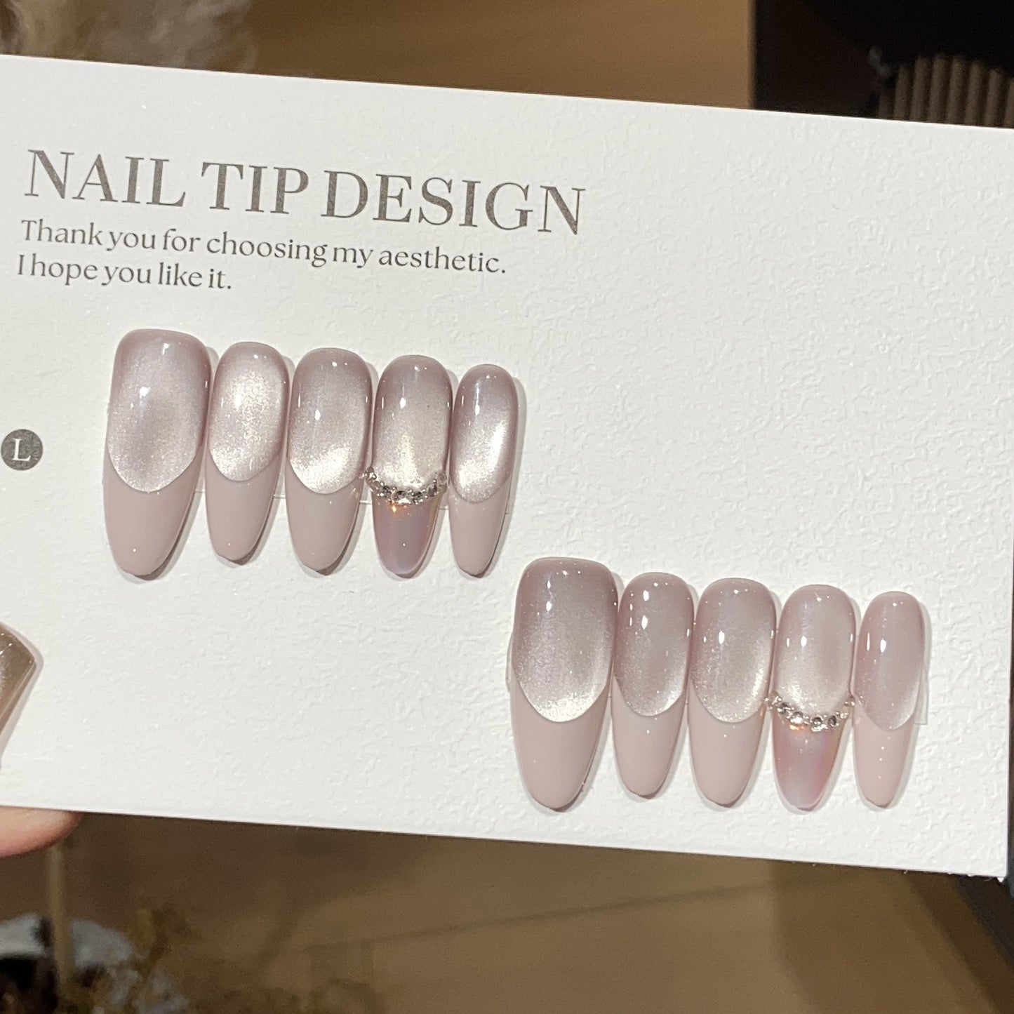 sweet style nails,Pink French light bulb,long oval,cat eye armor,reusable,for daily,for everyone