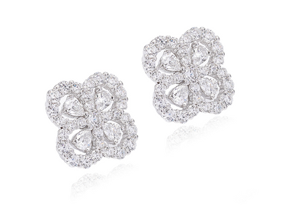 Luxury jewelry, zircon alloy, earrings, silver, for everyone