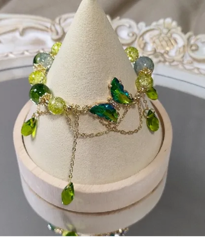 Luxury jewelry, alloy zircon, bracelet, green, for everyone