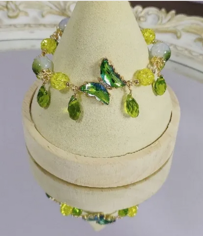 Luxury jewelry, alloy zircon, bracelet, green, for everyone