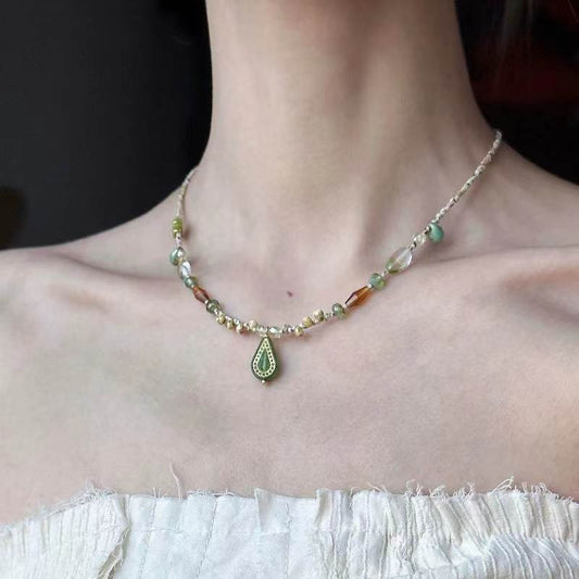 Luxury style jewelry, beaded, necklace, green, for everyone