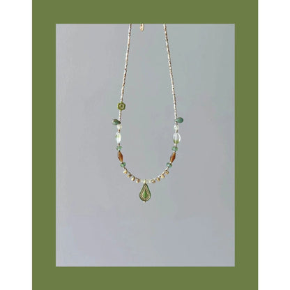 Luxury style jewelry, beaded, necklace, green, for everyone