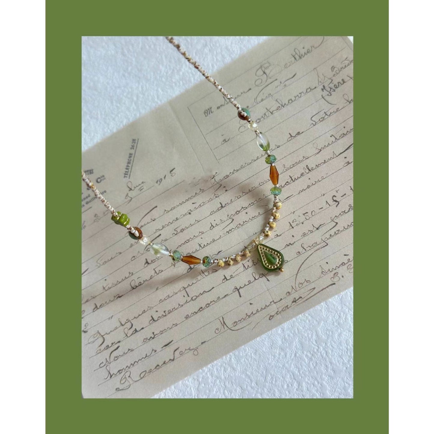 Luxury style jewelry, beaded, necklace, green, for everyone