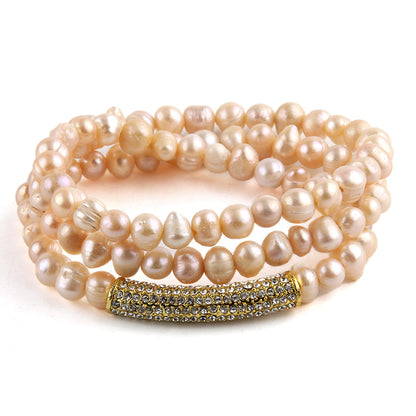 Luxury style Palace style, pearl, white, bracelet, for everyone