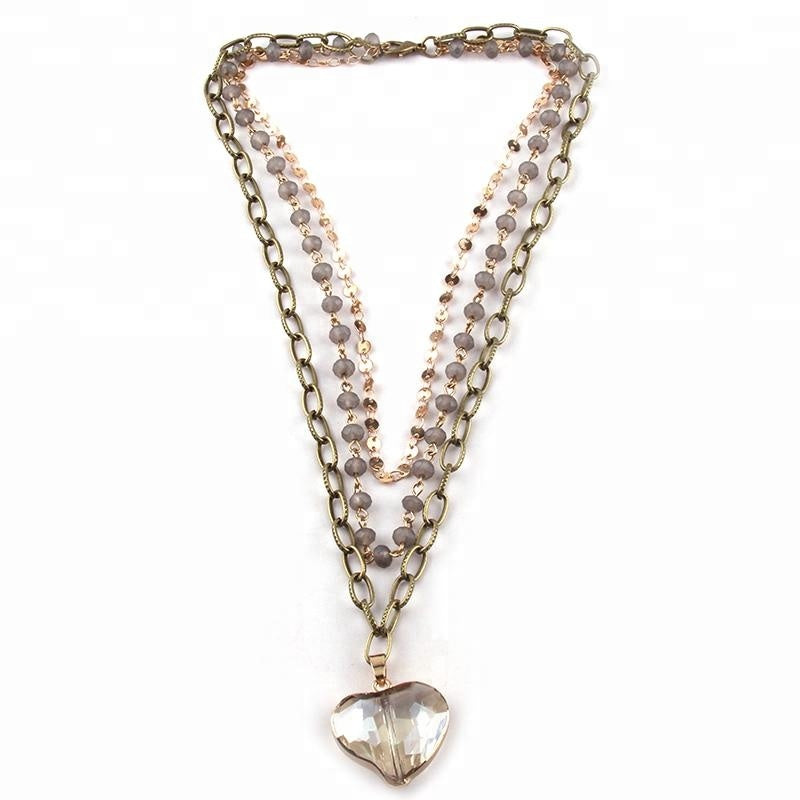 Luxury jewelry, alloy, necklace, grey, for everyone