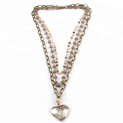 Luxury jewelry, alloy, necklace, grey, for everyone