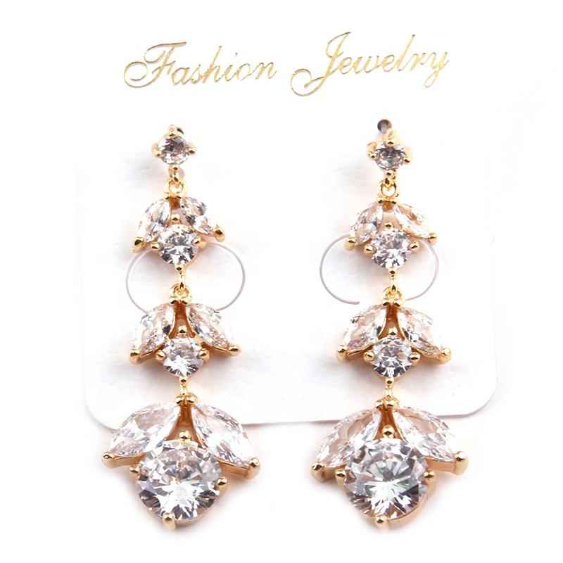 Classical luxury jewelry, zircon alloy, earrings, for everyone