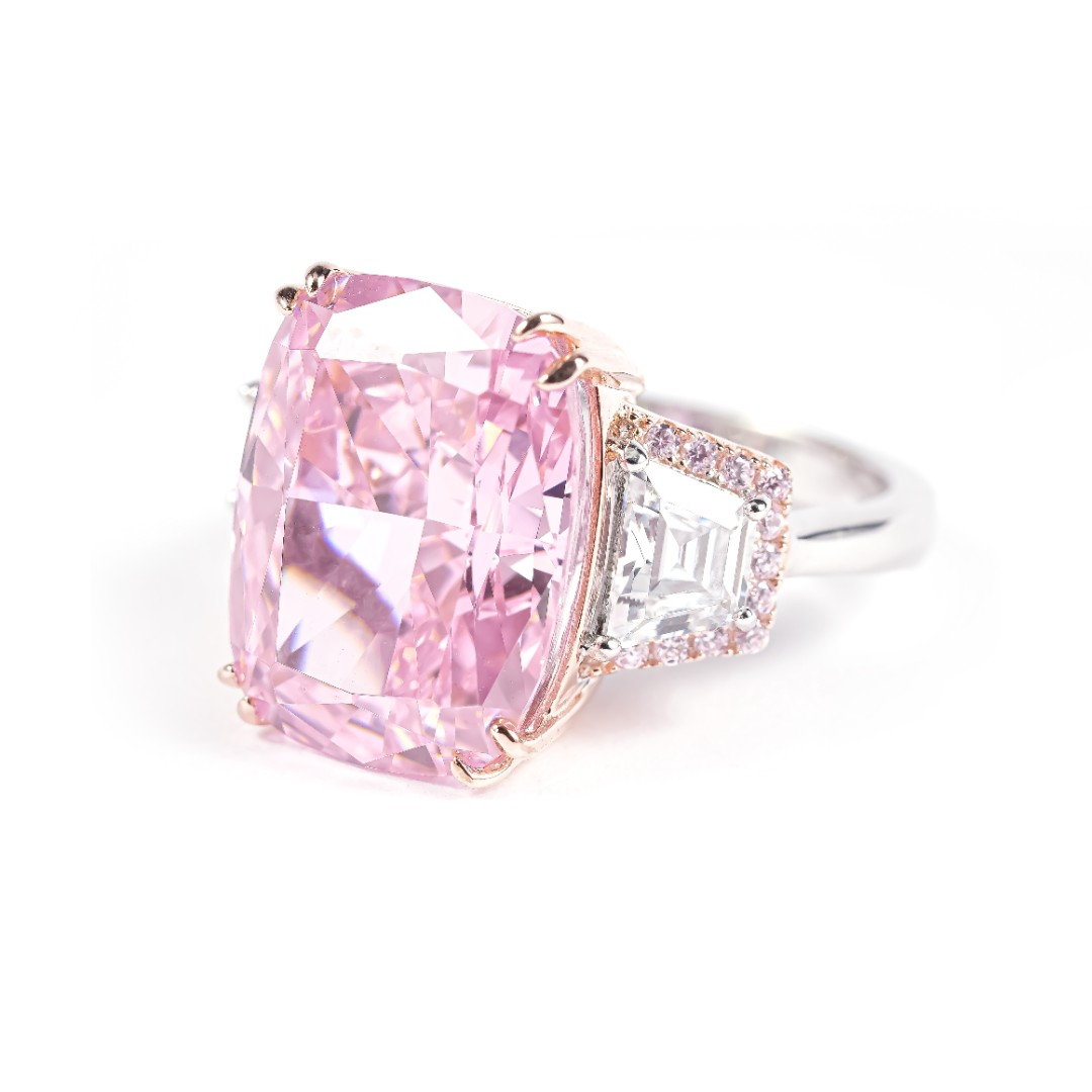 Luxury jewelry, zircon alloy, rings, pink, for everyone