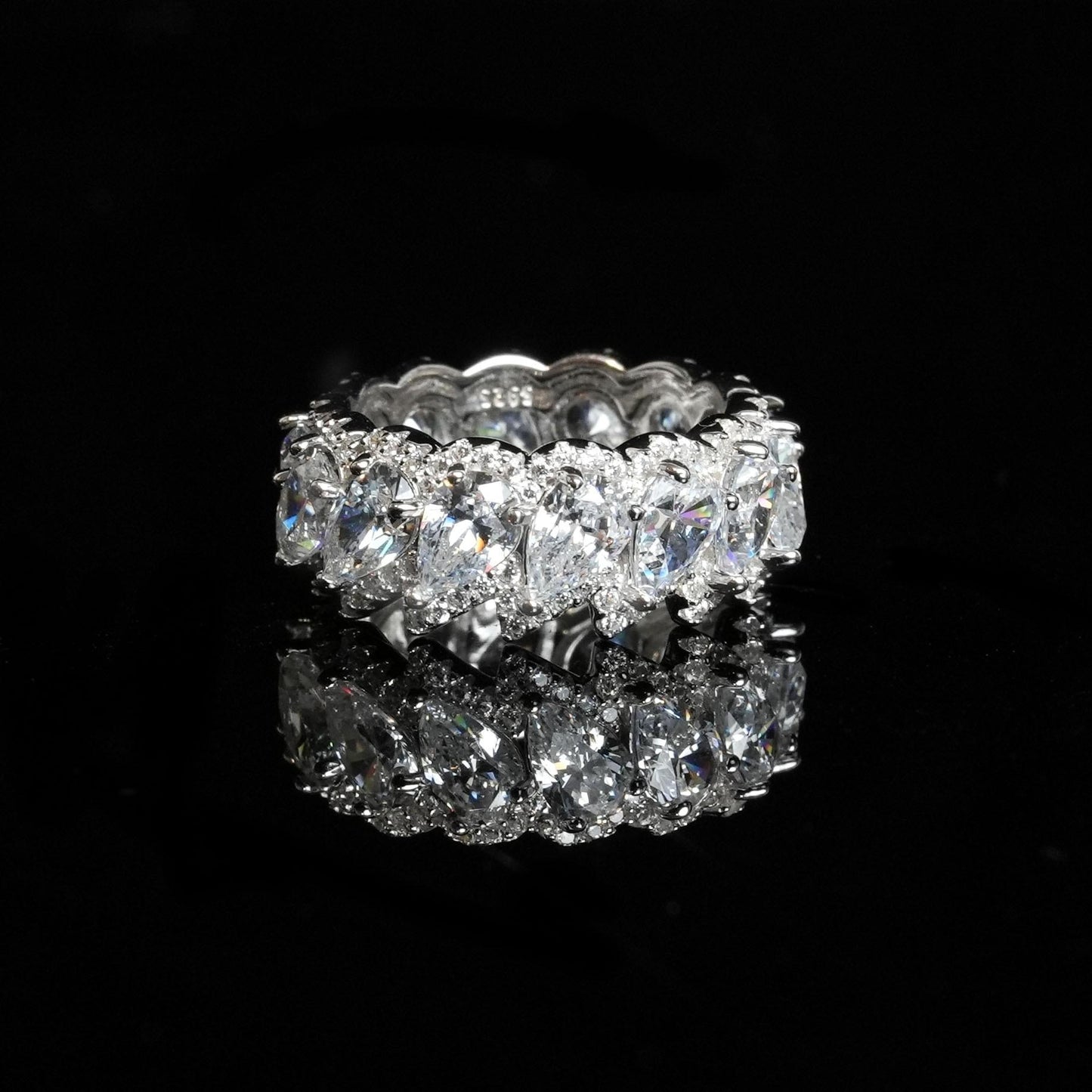 Luxury jewelry, silver alloy, rings, pink silver blue, for everyone