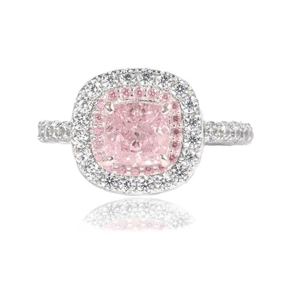 Luxury jewelry, zircon alloy, rings, pink, for everyone