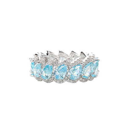 Luxury jewelry, silver alloy, rings, pink silver blue, for everyone