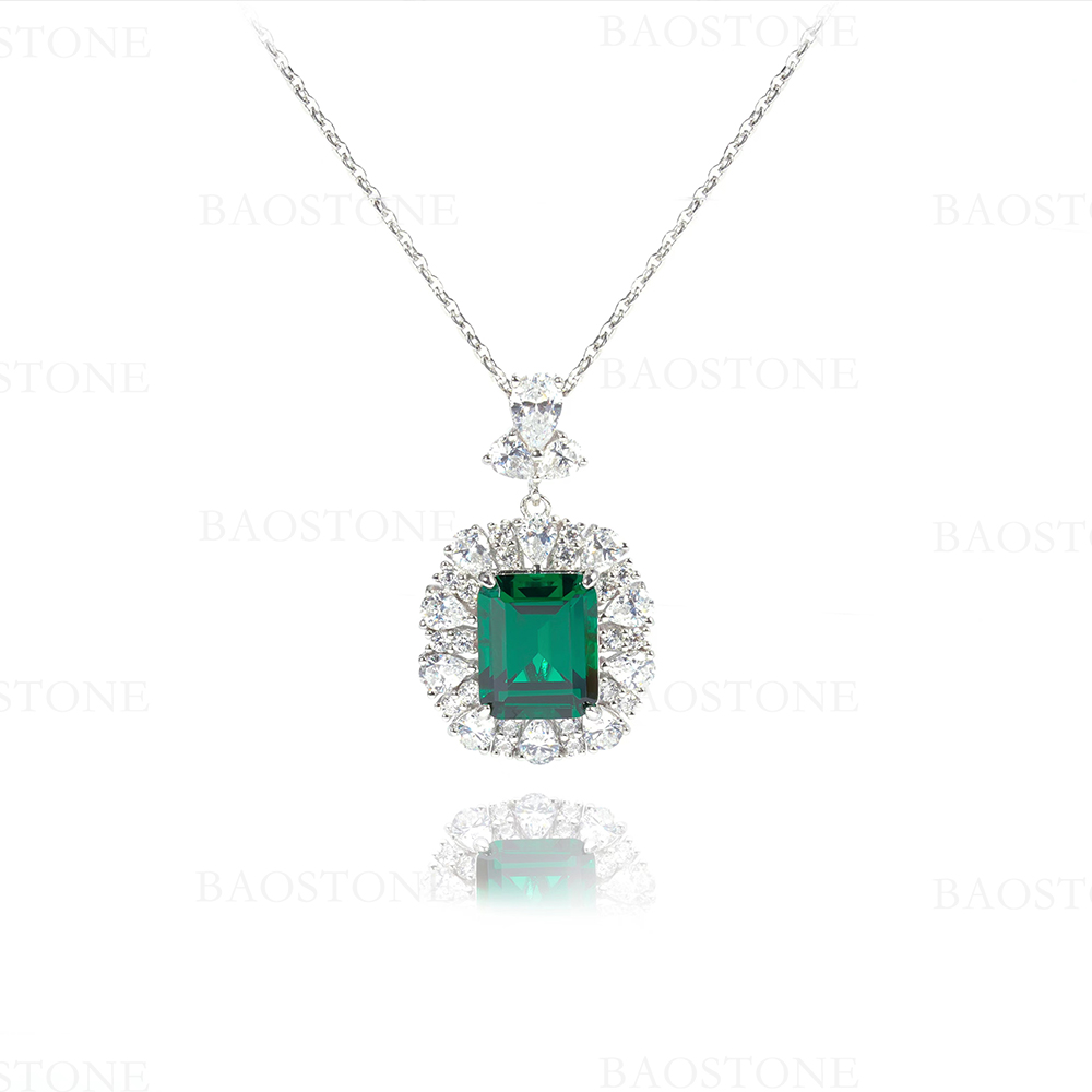 Luxury jewelry, zircon alloy, necklace, green, for everyone