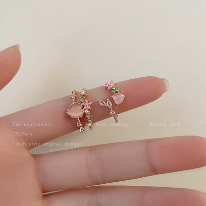 Luxury jewelry, alloy, love ring, pink, for everyone