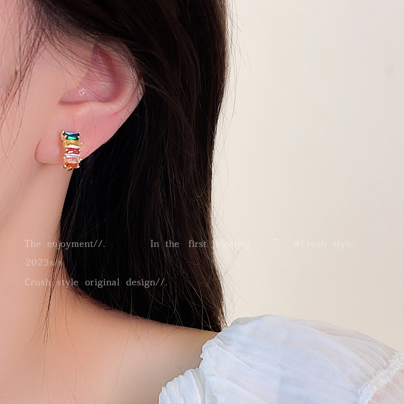 Luxury jewelry, alloy zircon, ear clips, color, for everyone