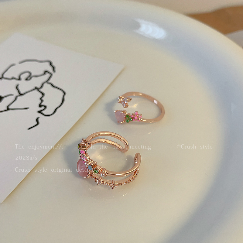 Luxury jewelry, alloy, love ring, pink, for everyone