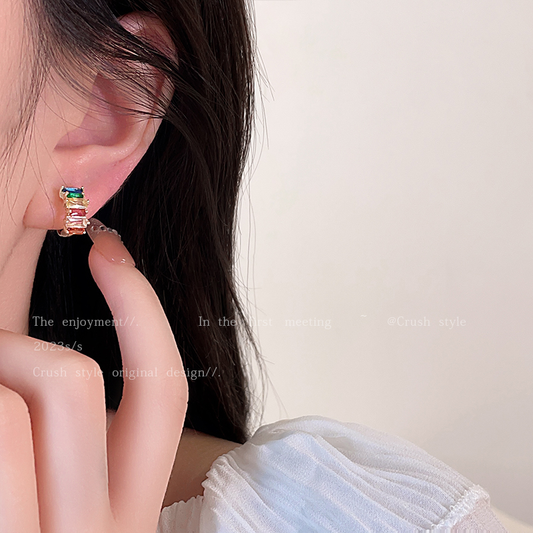 Luxury jewelry, alloy zircon, ear clips, color, for everyone