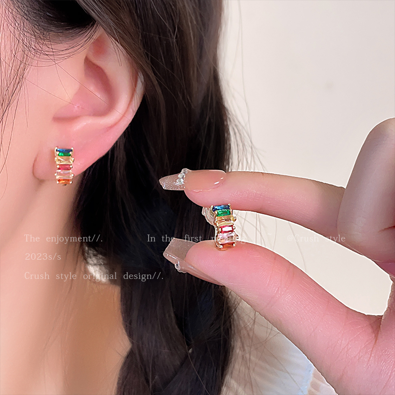 Luxury jewelry, alloy zircon, ear clips, color, for everyone